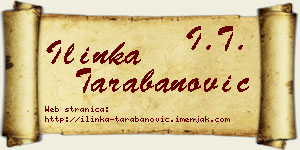 Ilinka Tarabanović vizit kartica